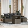 VidaXL Garden Lounge Set 6 Pcs with Grey Cushions Wicker 3267870