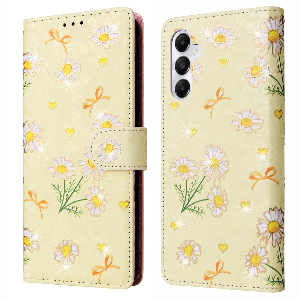 For Samsung Galaxy A05s 4G Case Floral Aesthetic RFID Blocking Leather Phone Cover