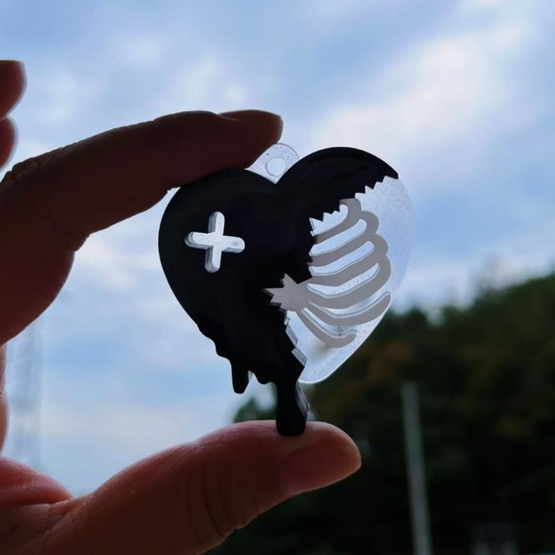 11-styles Love- Keychain Combination Ornament Mold Epoxy Resin Jewelry Mold Resin Casting Pendant Mold Suitable for Diy