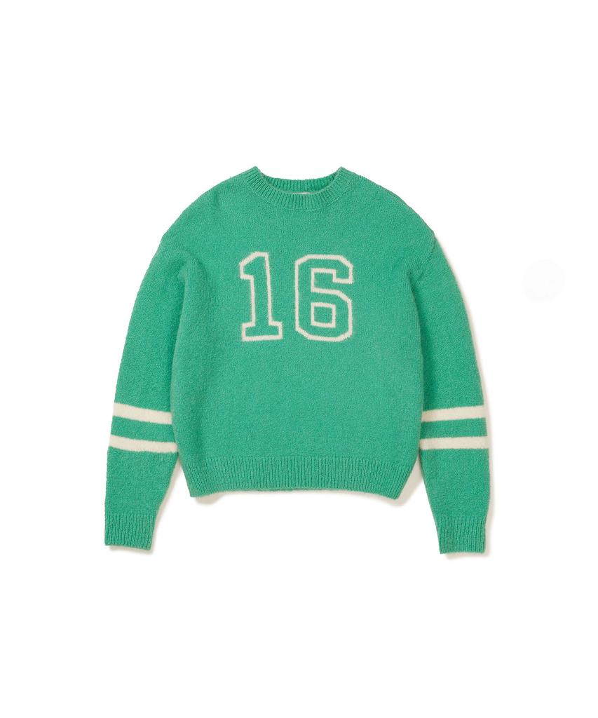 CLOVE [24Fw Clove] Numbering Knit Pullover (Mint)