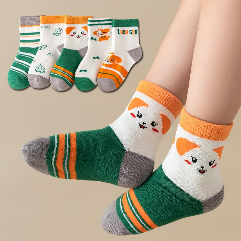 5 Pairs Baby Cotton Socks Soft Cartoon Short Socks For Newborn Toddler Kids Boys Girls Age 0-10 Years Cute Sports Ankle Socks