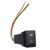 4 Pole 12V Push Button Switch with LED Background Indicator Light for Fog Light DRL LED Light Bar