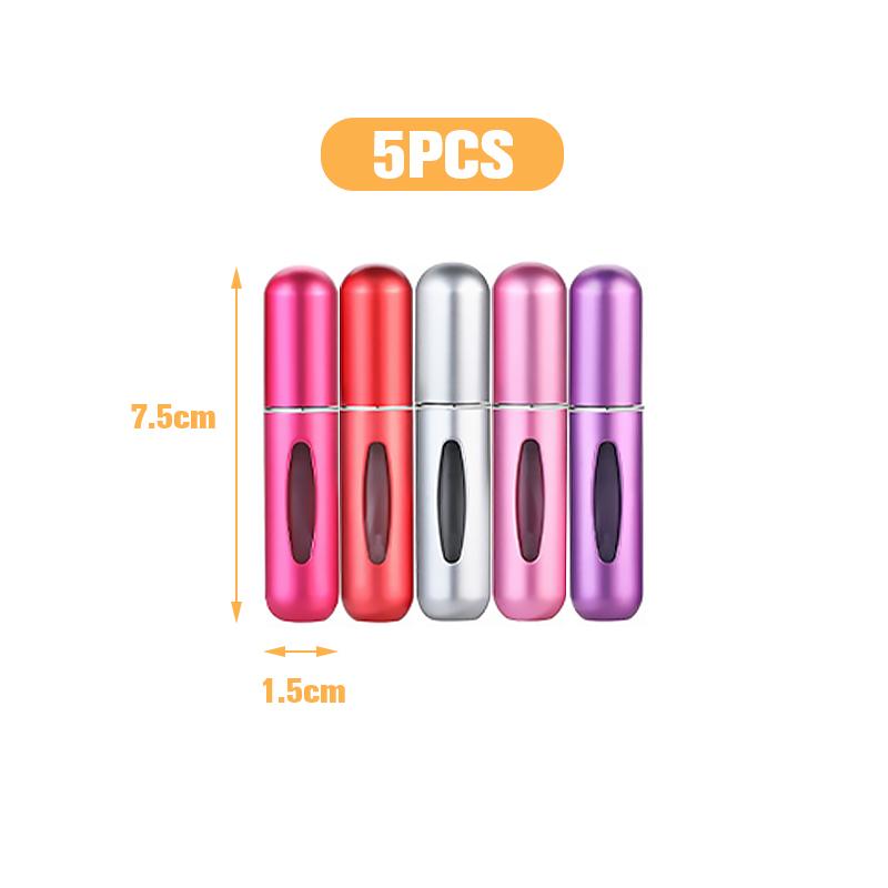 5/8ML 1/5Pcs Parfümzerstäuber Tragbarer Flüssigkeitsbehälter Kosmetik Reisen Mini Aluminium Spray Alkohol Leere Nachfüllbare Flasche