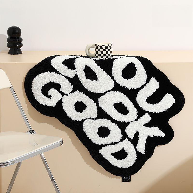 Nordic Letter Irregular Carpets Decoration Bedroom Bedside Plush Rug Home Sofa Living Room Fashion Non-slip Floor Mat Washable