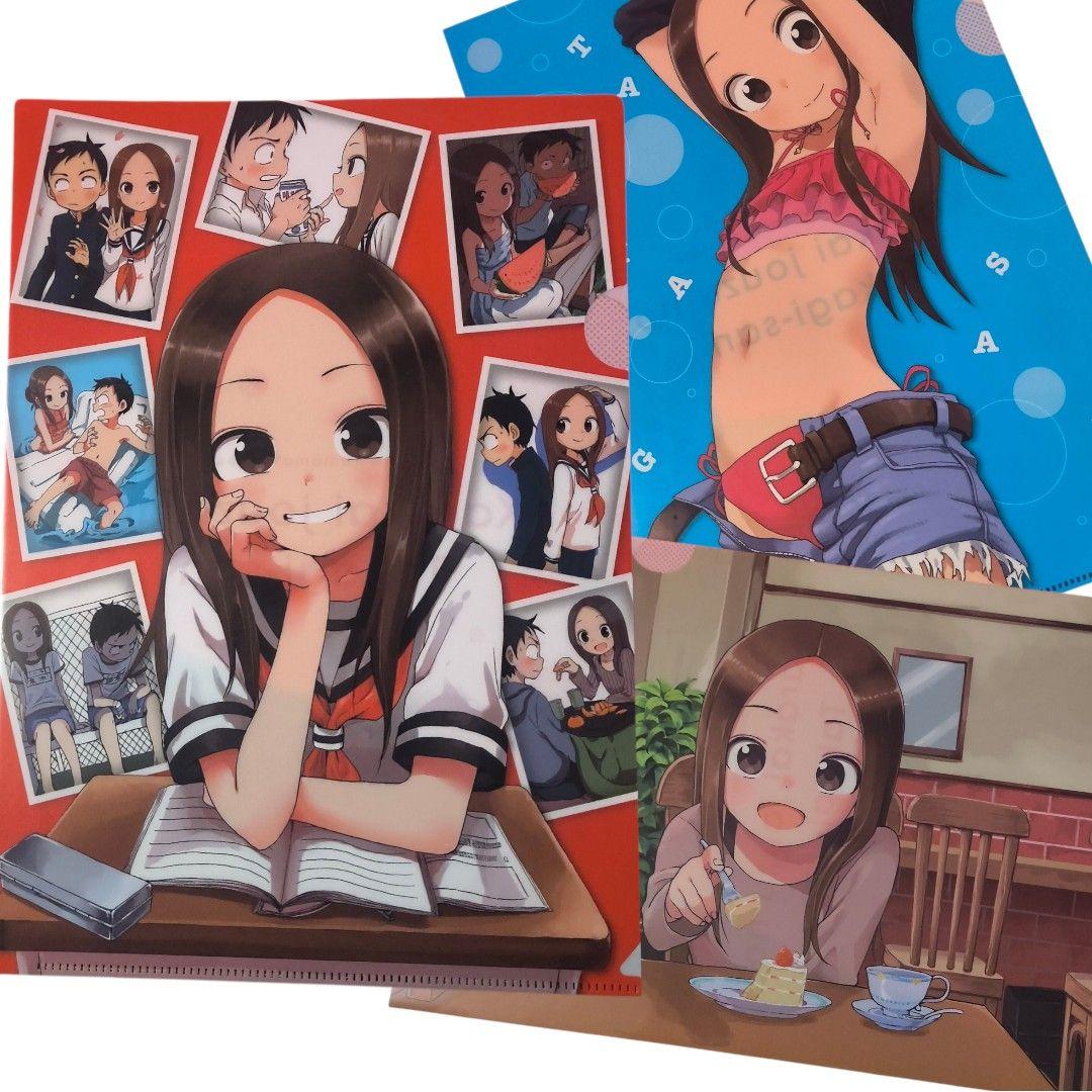 Used Teasing Master Takagi-san A4 clear file set of 3