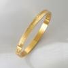 New titanium steel bracelet creative corrosion English flower egg buckle couple bracelet stainless steel decoration