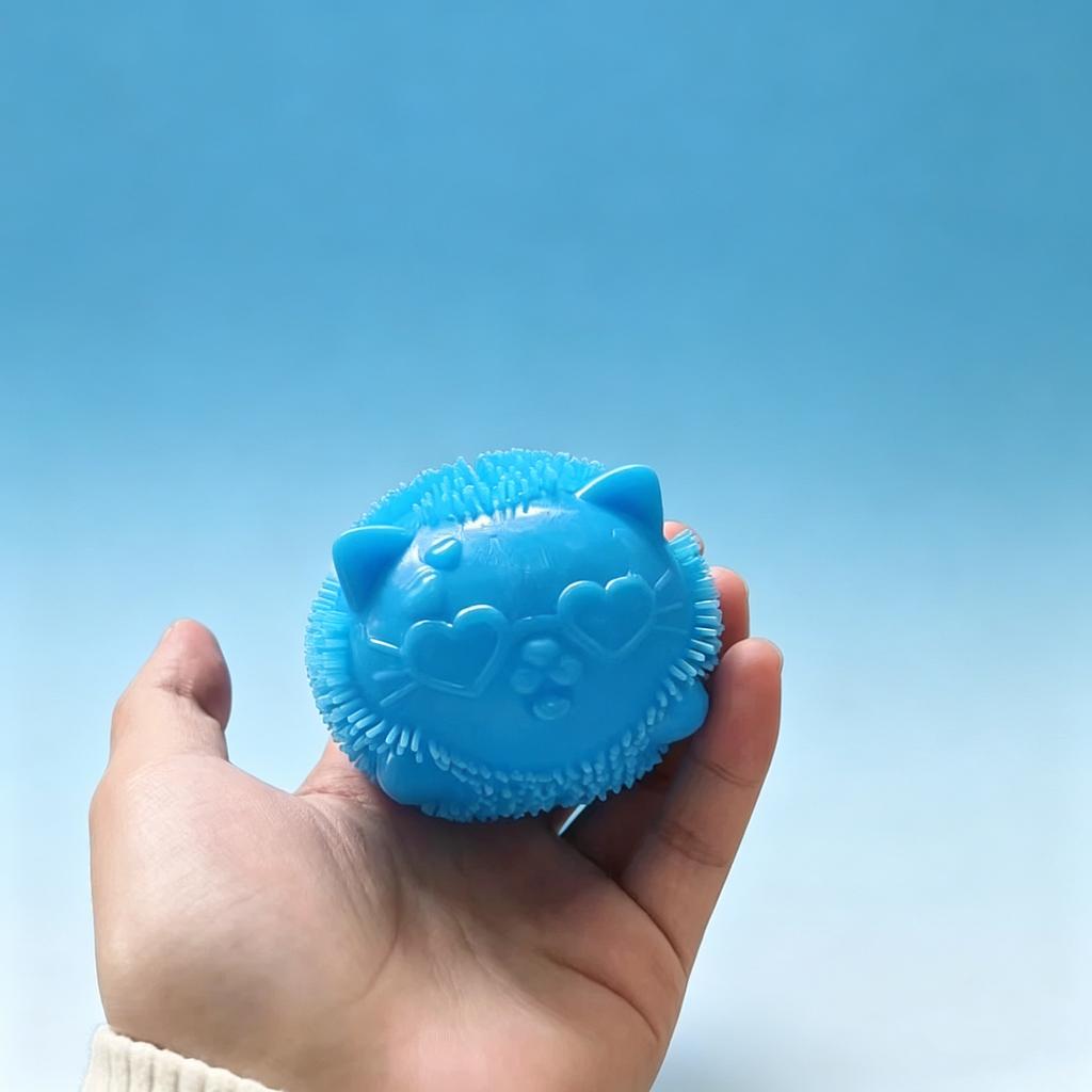 Heißes Needoh Fuzz Ball Katzen Stressabbau Puzzle Spielzeug Malzzucker Squishy Stressabbau Langsamer Rückprall Anti-Angst Quetschspielzeug