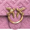 PINKO Women's Classic Embossed Love Crossbody Bag