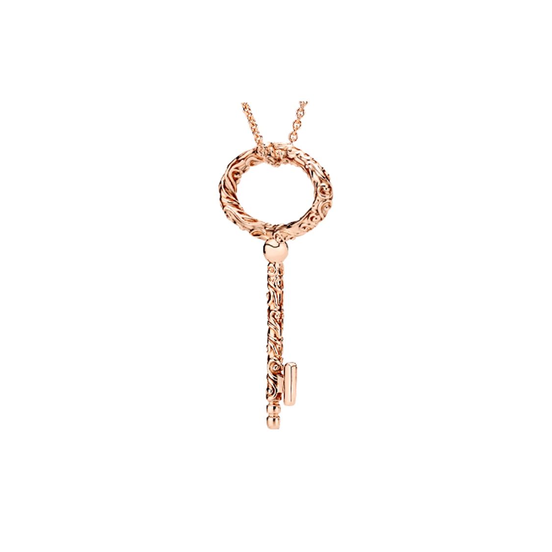 Pandora Rose Gold Noble Key Necklace Women necklace 387676 Rose Gold