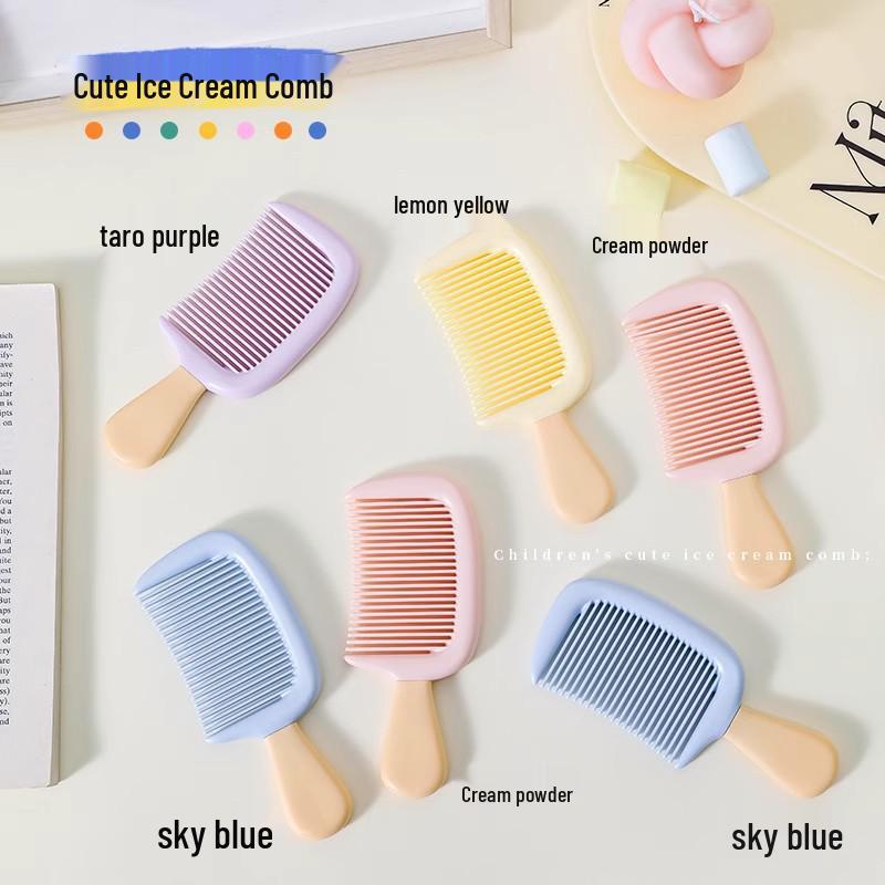 

Прочная карманная расческа для мороженого: Антистатическая, Утолщенная, Маленькие/Средние зубья, Портативная для детских волос.