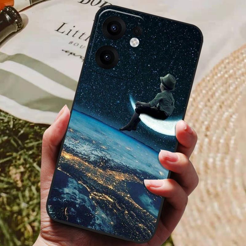 For OPPO Reno13 F 5G Case Reno13F 4G Luxury Painted Phone Silicon Back Cover For OPPO Reno 13F CPH2699 Cases Protective Shell