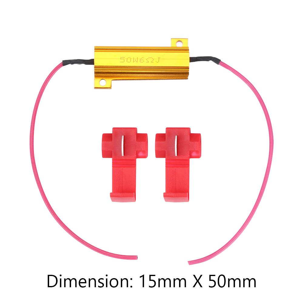 Newest 50W 6 ohm Load Resistor Fix LED Bulb Fast Hyper Flash Turn Signal Blink LED Error Wiring Resistance Car Accessories