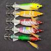 Mixed Color Squid Lures Luminous UV Octopus Cuttlefish Lures Feather Skirt Lures  Saltwater Fishing
