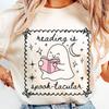 Comfort Colors Halloween Reading Shirt and Kids Tshirt: Spooktacular Ghost, Bows Bookcore Tee