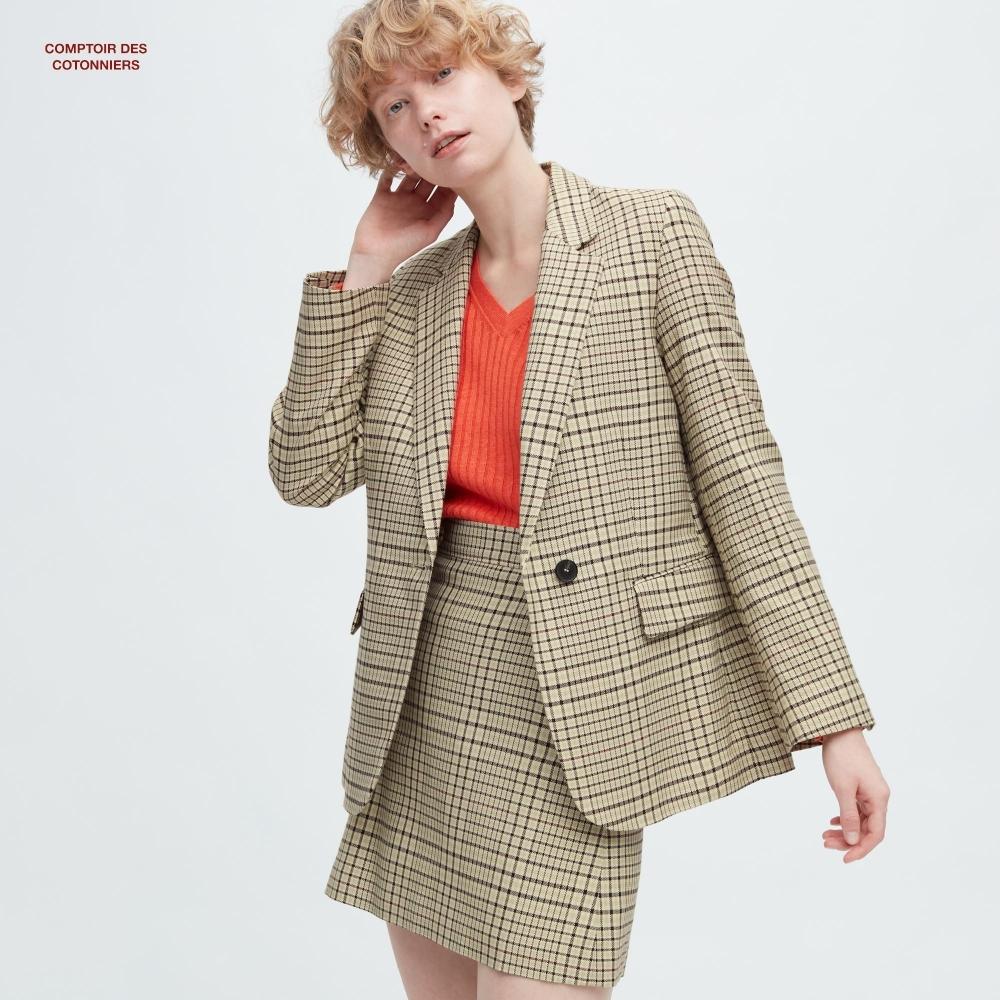 

UNIQLO JAPAN Хлопковая куртка в клетку Comptoir de Cotonnier