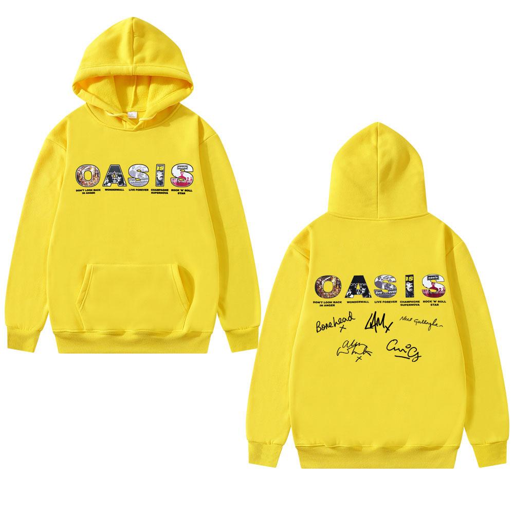 

Rock Band O-Oasis Music Album Cover Hoodie Live World Tour Sweatshirt Men Women Clothing Gothic Vintage Oversized 2XL