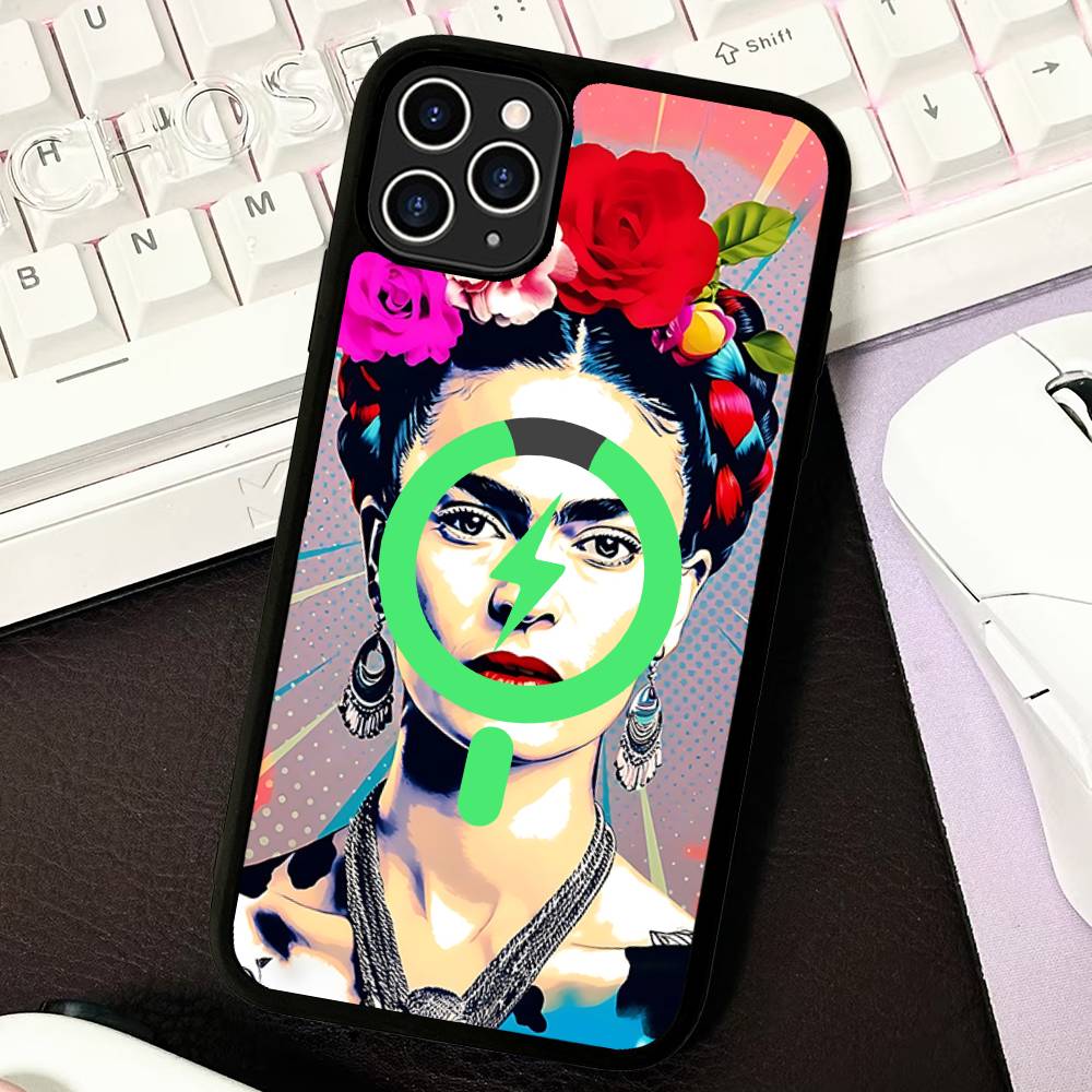 Fashion F-Frida K-KahlosS Phone Case For IPhone 17 16 15 14 13 12 11 Pro Max Plus For Magsafe Magnetic Shell