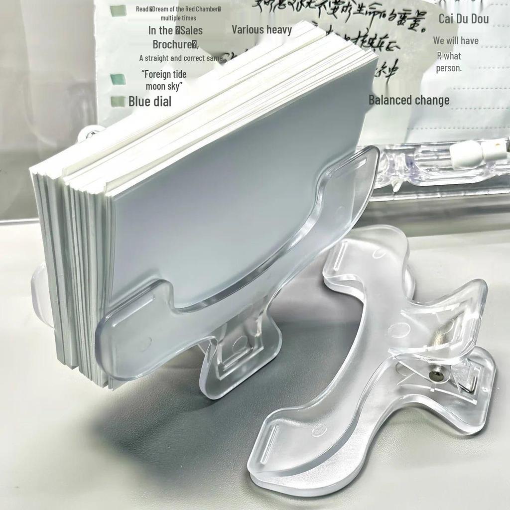 Clear Book Holder & Anti-Page-Turn Clip for Students & Music Sheets