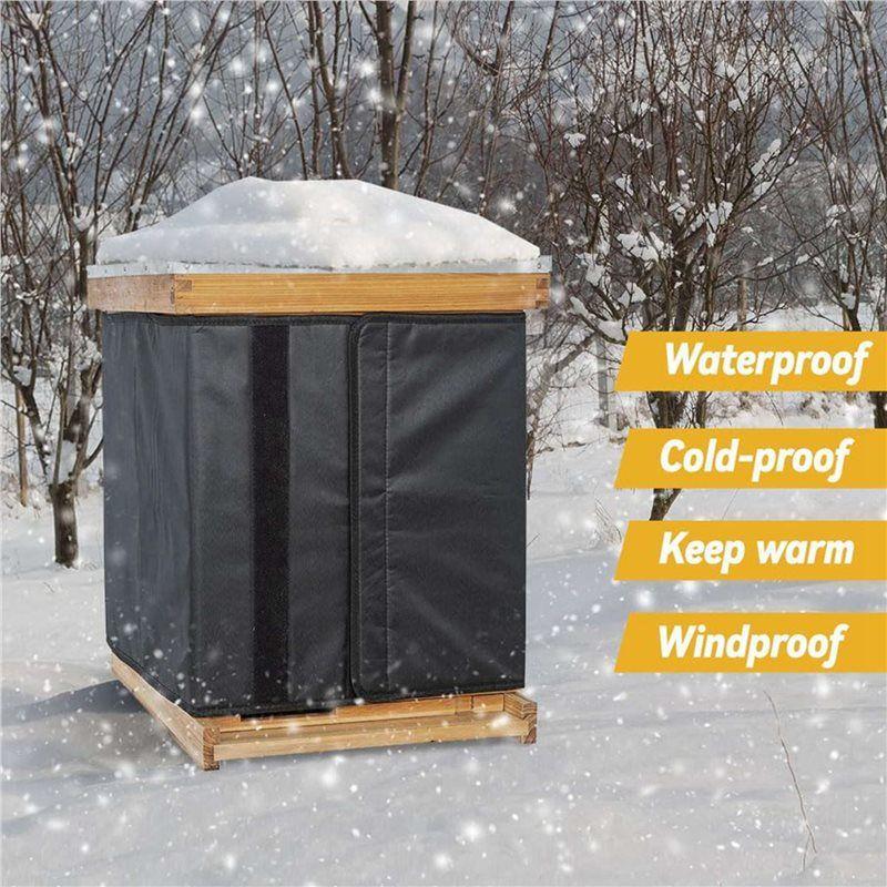 3X Winter Bee Hive Wrap For 8 And 10 Frame Beehives, Oxford Cloth Adjustable Beehive Wrap, Waterproof, Windproof