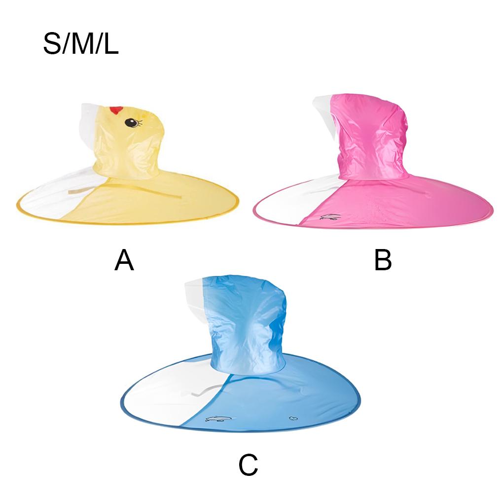 Cute Baby Foldable Cartoon Duck Rainwear Waterproof Kids Reflective Ring Rain Coat Cover Reusable Poncho Raincoats