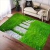 3D Grass Pathway Rug: Bring Nature Indoors with Realistic Lawn Mat - Ideal for Modern Living Spaces | Eco-Friendly Flooring