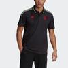 Adidas Manchester United Short Sleeve Polo Shirt Men Tops Black GR9578