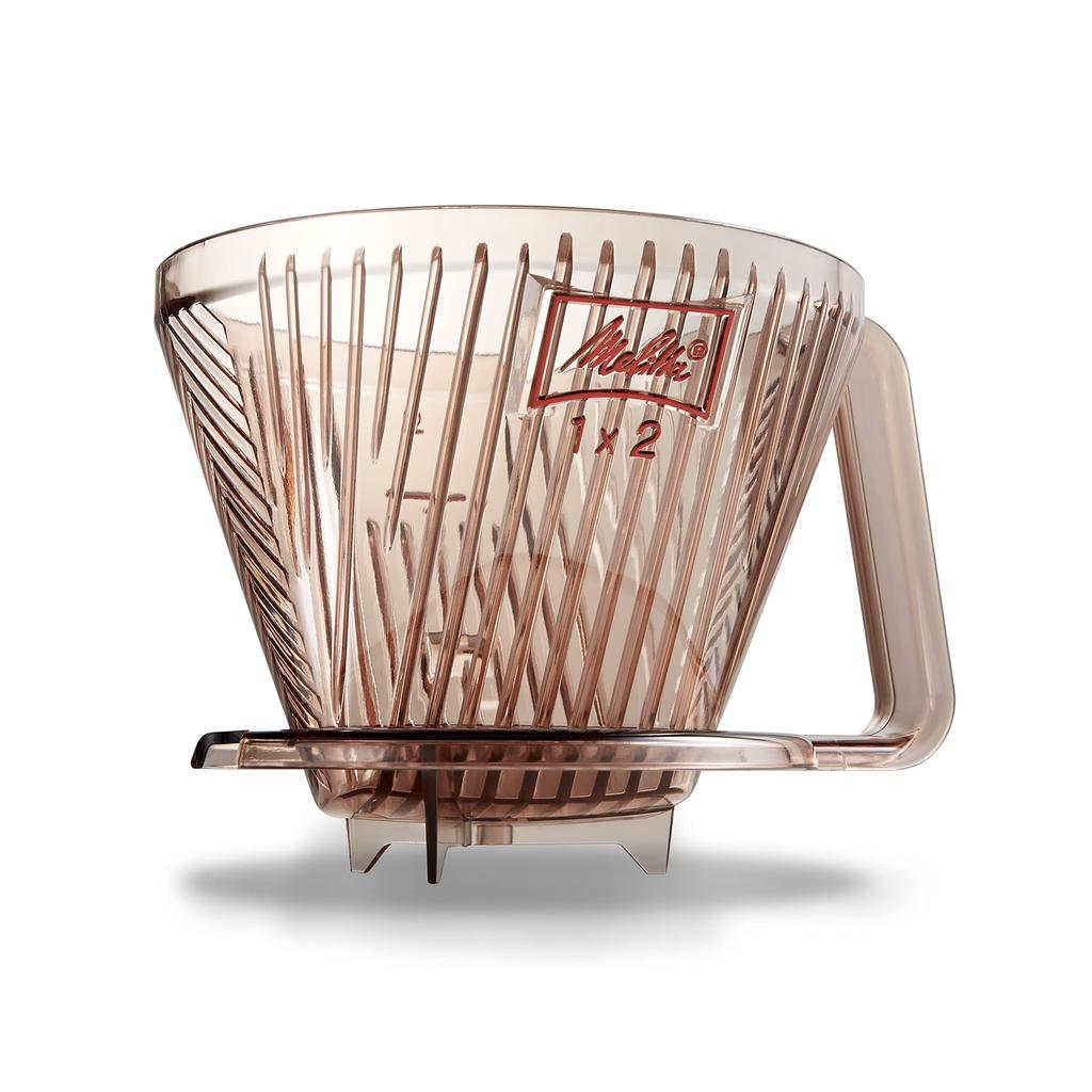 Melitta Coffee Dripper with Measuring Spoon and Graduated Measuring Cup Aroma Filter x 2 Spoon, 2-4 Capacity, Brown, Series, AF-M1