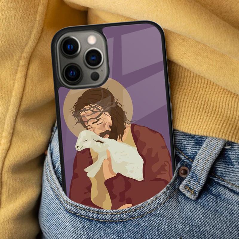 Christian Jesus Soft Phone Case for iPhone 17 Air 16e Pro max 15 Pro 13 14 Plus 11 12 MagSafe Magnetic Coque
