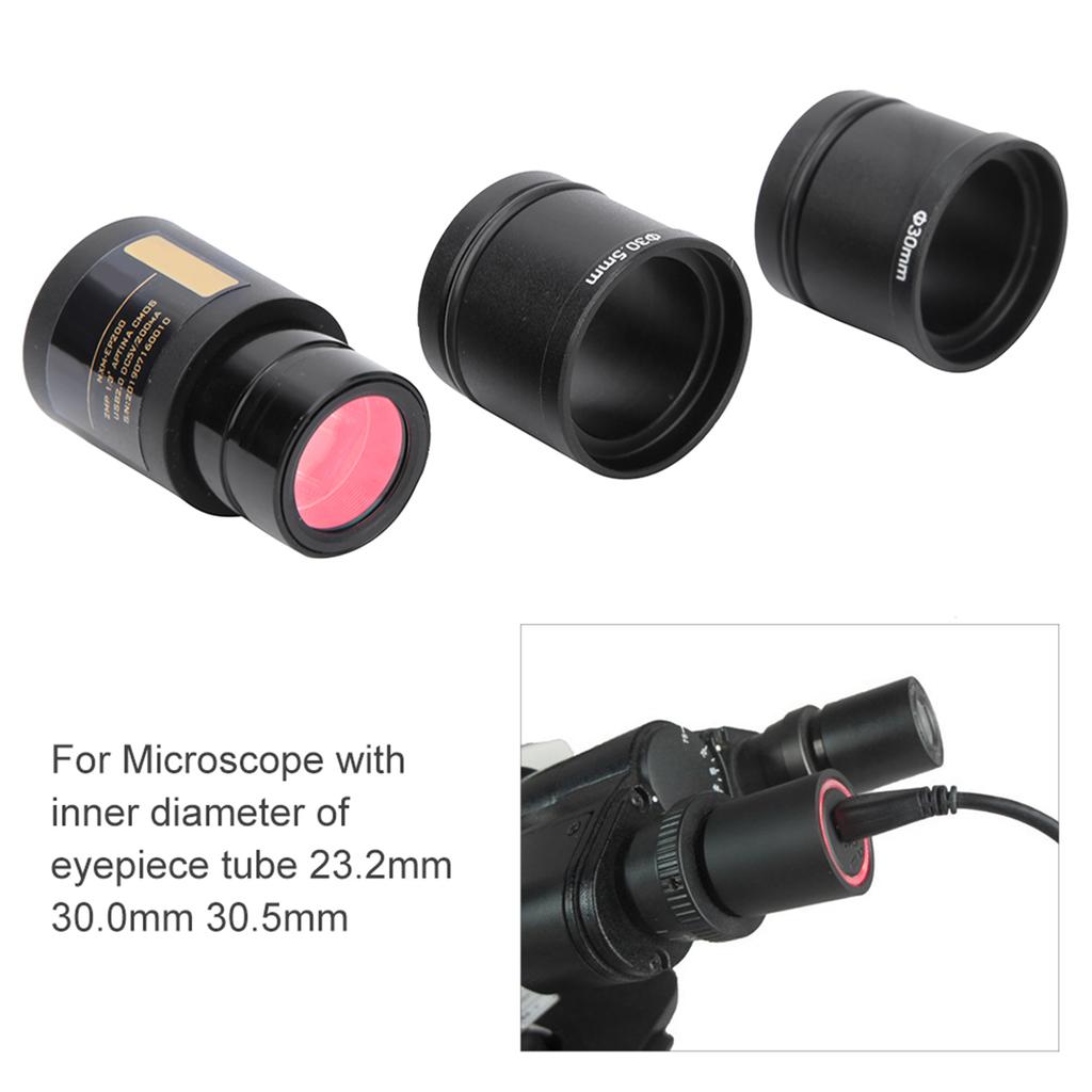 2MP USB 2.0 Electronic Eyepiece for 23.2mm 30.0mm 30.5mm Microscope Drive Free With Two Adapter Ring