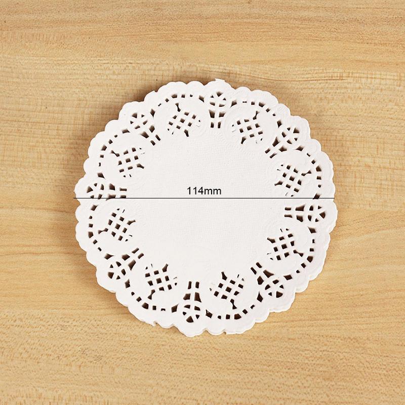 

100 шт. белая ажурная салфетка круглая подставка под чашку кружевная бумага для обертывания торта для свадебного стола украшения кухонные принадлежности