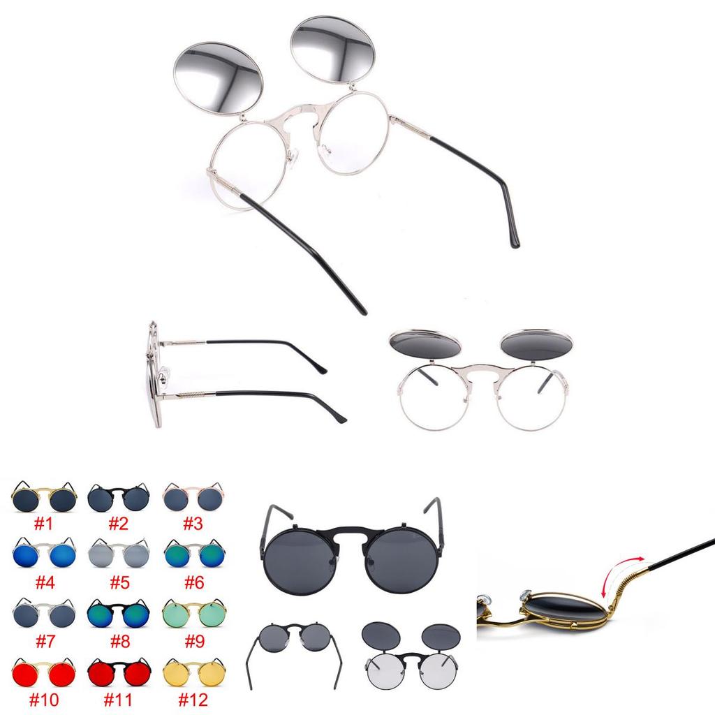 Lunettes Steampunk Gothiques Vintage Avec Monture en Alliage de Qualité Supérieure et Verres AC