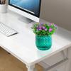1PC Double-layer Plastic Mini Desktop Ornaments Potted Pot Decorative Accessories Flower Arrangement Solid Color 3 Colors