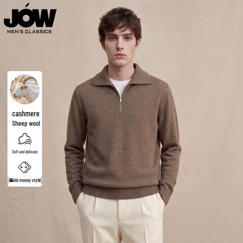 JOW Cashmere & Merino Wool Blended Quarter-Zip Sweater for Men