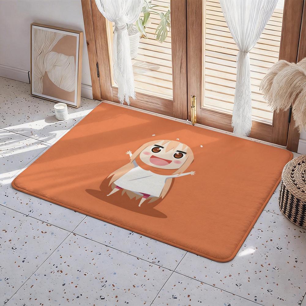 Character U Umaru Doma Floor Mat Eco Flannel Doormat Non Slip Odorless Indoor Floor Rug Soft Short Plush Home Mat