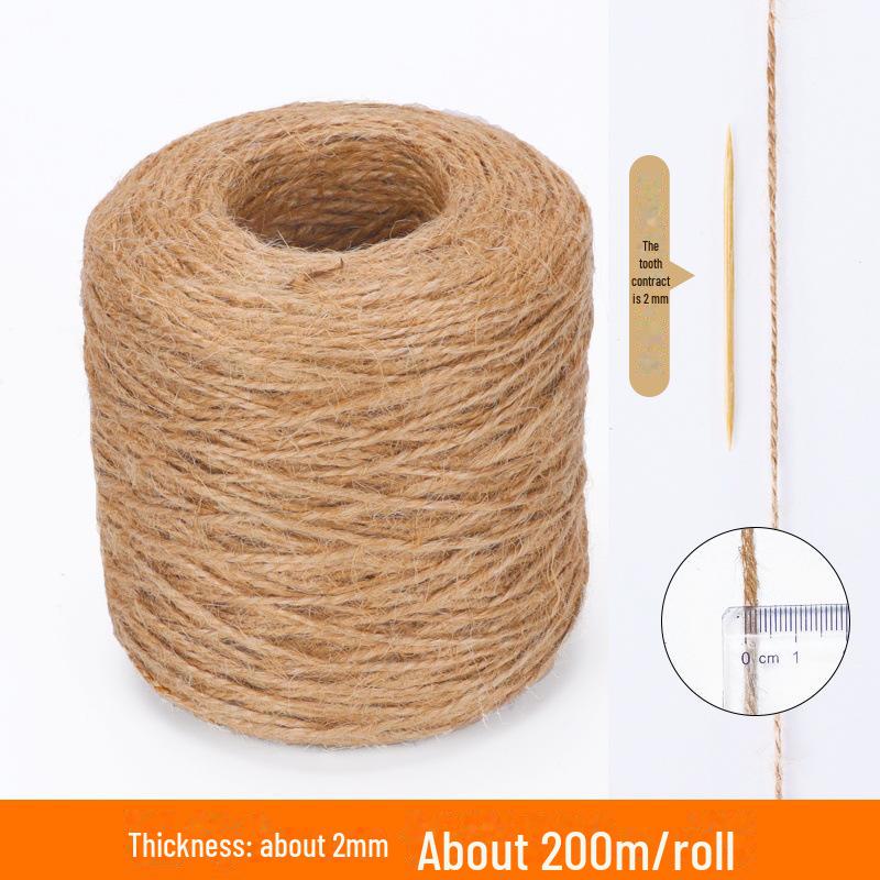 10m DIY Rattan Green Leaves with Hemp Rope for Kindergarten Decor