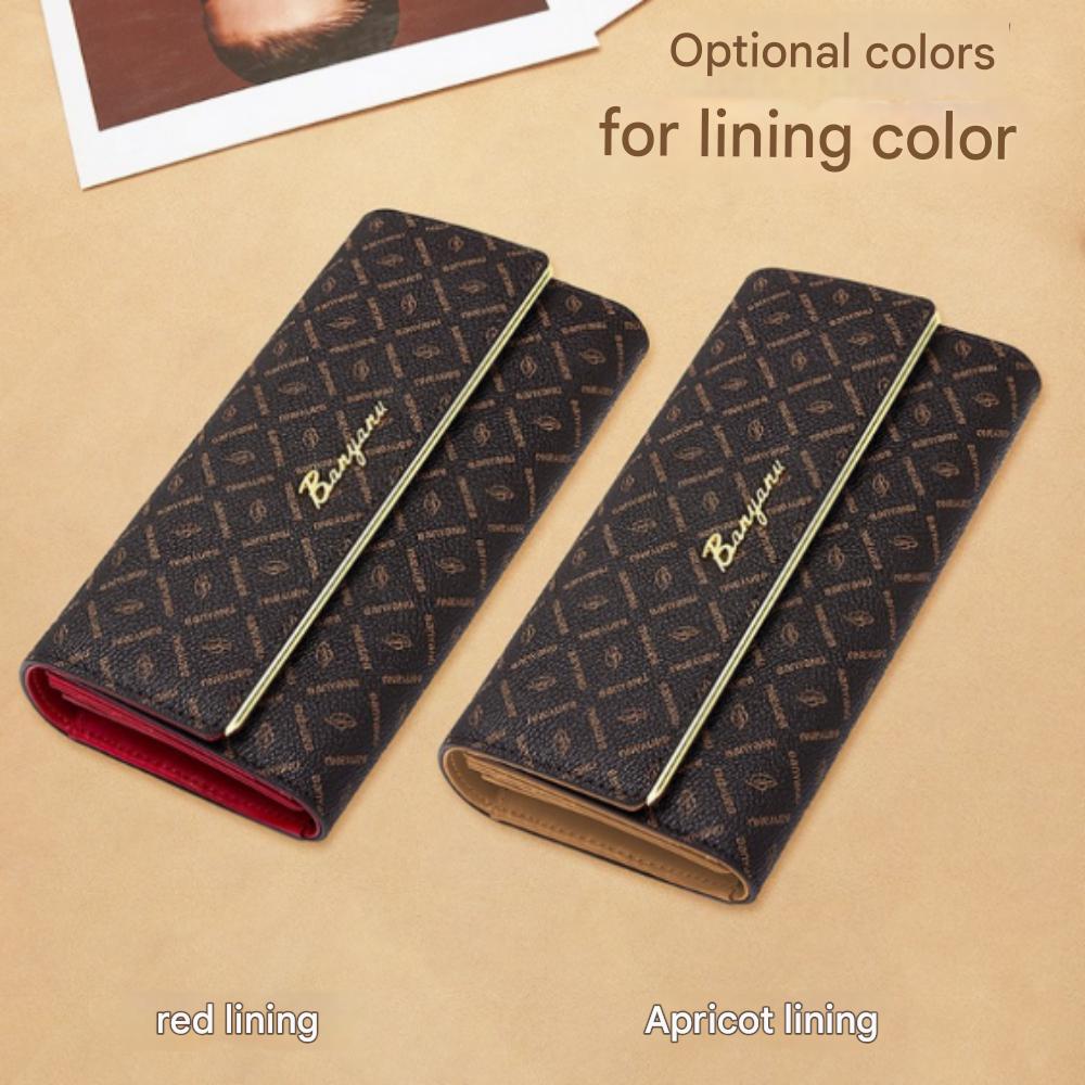 Women's Simple Modern Cowhide Long Wallet