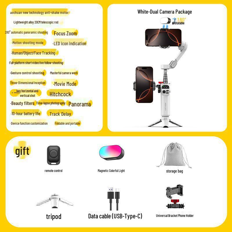 X2 Mobile Stabilizer: Portable Anti-Shake Gimbal & Selfie Stick for Video & Photo