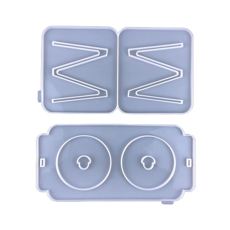 

Small Dog 15° Tilted Raised Food Feeding Dishes Silicone Mold Water Bowl Stand Feeder Mold Set for Cats and Puppy 1 чистый