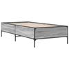 VidaXL Bed Frames Sonoma Grey 90x200 Cm Engineered Wood and Metal, Bed, Guest Bed, Single Bed, Bedroom Furniture 844969