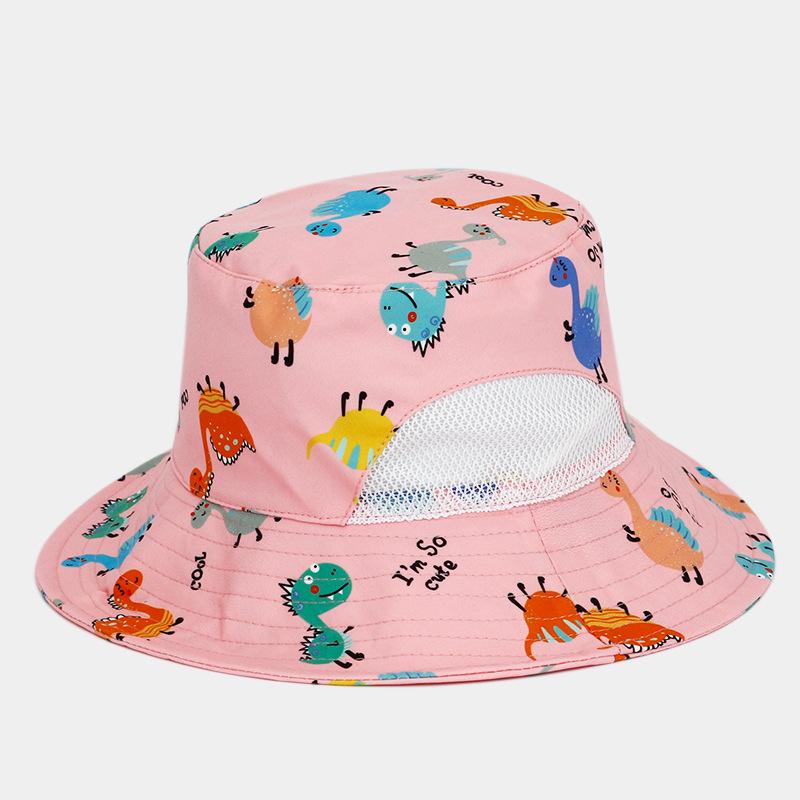 

Креативная мультяшная детская панама с принтом, студенческая, для улицы, защита от солнца, дорожная шляпа-ведро, детская шляпа от солнца с широкими полями, дышащая 52Cm~ 54cm
