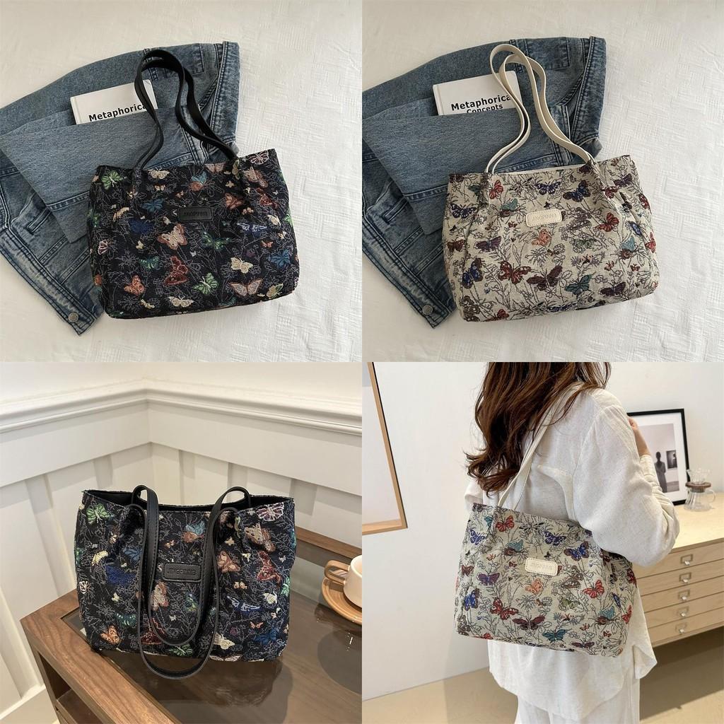 Chic Street Style Canvas Tote Bag For Girls Featuring Soft Durable Material