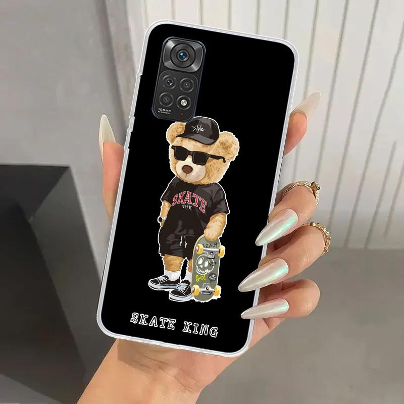 Fashion Brand Bear Phone Case for Xiaomi Redmi Note 15 14 14S 13 12S 12 Pro 11S 11 Plus 11T 11E 10S Soft Funda Print Shell Redmi