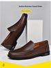 Herren Atmungsaktive Weiche Leder Slipper, Slip-On, Größen 37-46, Ideal für Mittelalte und Ältere