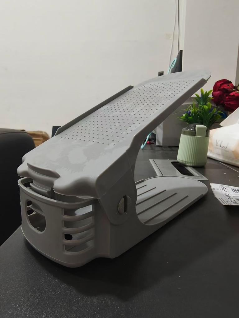 10 Pcs Adjustable Shoe Stacker Shoe Slots Organizer Shoe Slots Space Saver Double Deck Shoe Rack Holder For Closet Organization