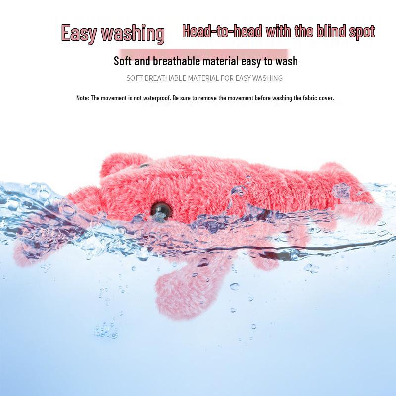 Electric Bouncing Shrimp & Lobster Pet Toy - USB Rechargeable Teaser for Cats & Dogs