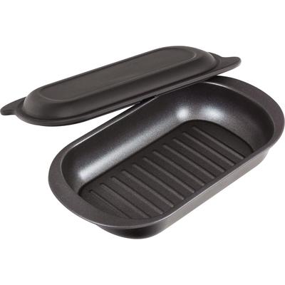 Microwave Grill Pan, Slim, Dishwasher Safe, Heat-Resistant Dish, PARIGE RE-7758