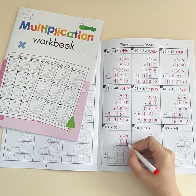 Student Friendly Arithmetics Exercise Book Multiplication Division Training Lightweight Design Sustainable Math Workbook