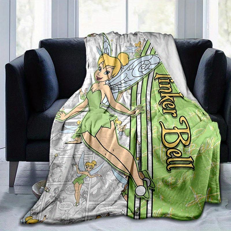 1 Stück. Tinkerbell Cartoon Decke, Saisonale Universelle Heimdekorative Überwurfdecke, Weiche Flanell Überwurfdecke, Wohnzimmer, Reisen, Camping,
