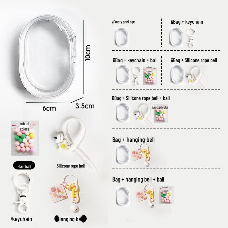 Pop Mart 3D Transparent Baby Bag Storage with Dopamine Color