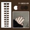 24Pcs Full Cover Cor Sólida Unhas Postiças Mini Press-on Unhas Curtas Cabeça Quadrada Unhas Postiças Mulheres